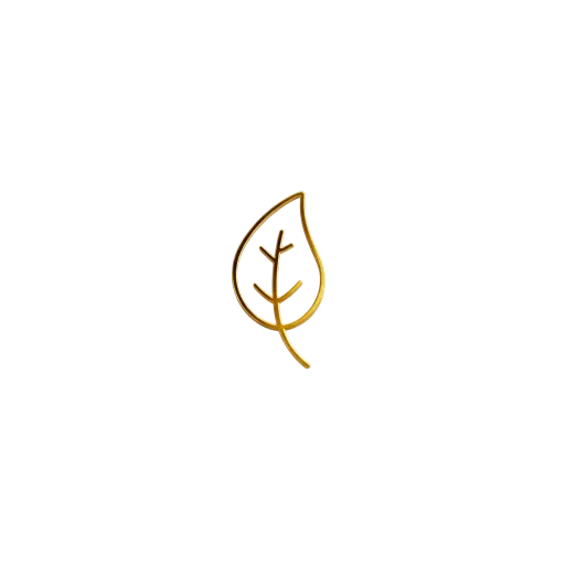 Icône d'une feuille doré