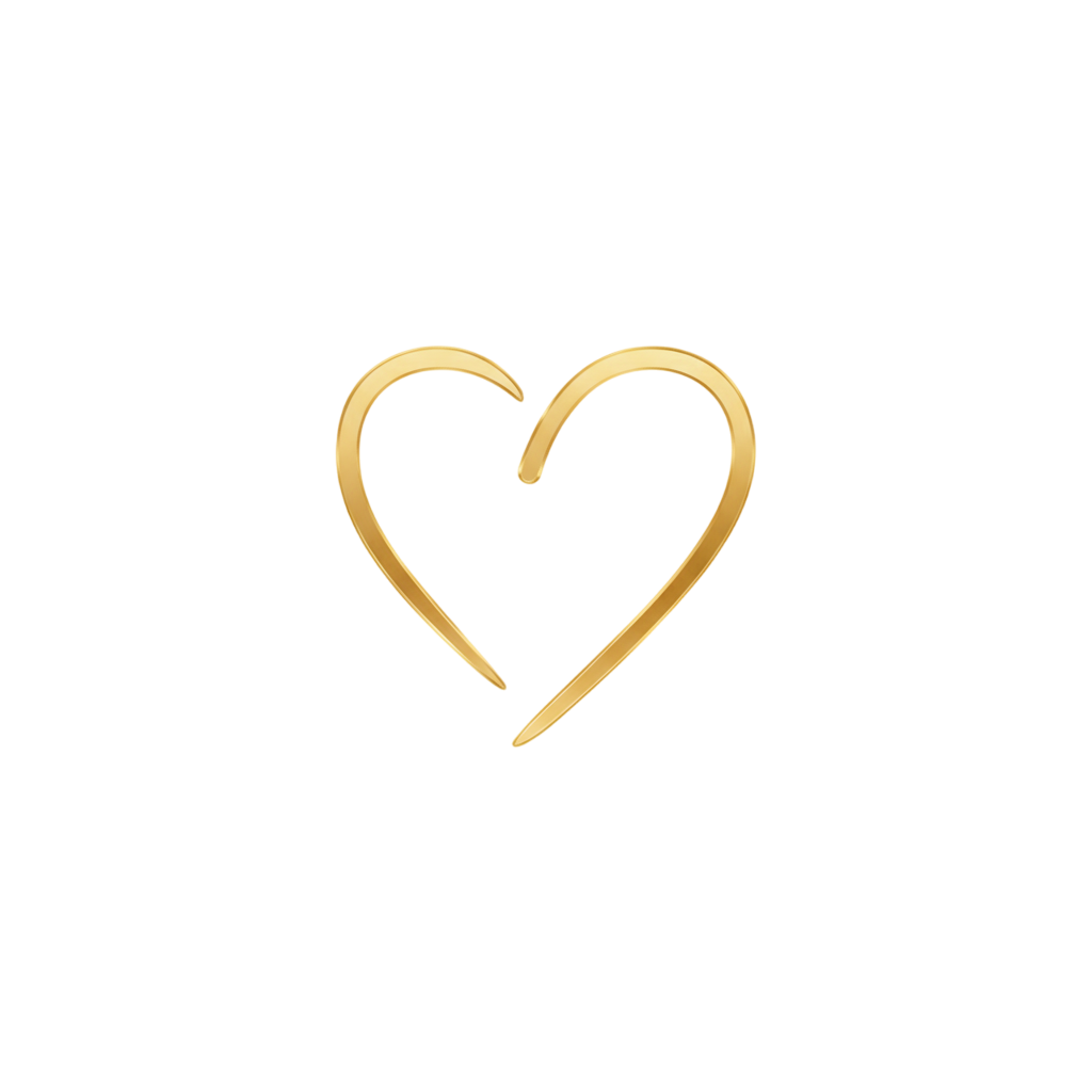 Icône d'un cœur doré